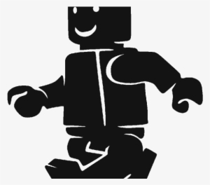 Lego Man Black And White - Decoracion Lego Pared #3685737
