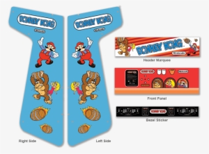 Custom Interchangeable Donkey Kong Graphics For Xtension - Donkey Kong Arcade Machine Decals #3686655