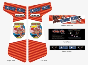 Custom Donkey Kong Inspired Graphics For Xtension Arcade - Donkey Kong Arcade Stickers #3686678