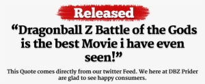 Dragon Ball Z Battle Of The Gods English Dub - Printing #3686767