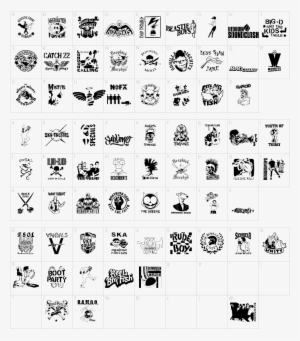 Stencil Punks Band Logos Font - Number #3687331