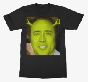 Nicolas Cage As Shrek ﻿classic Adult T-shirt - Nicolas Cage #3689701