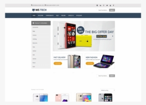 Ws Tech Free Responsive Hi-tech Store Woocommerce Wordpress - Tech Graphics Website #3690887