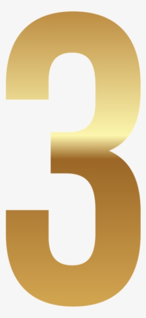 0, - Gold Number 3 Png #3691002