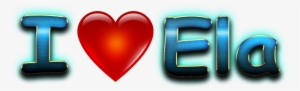 Ela Love Name Heart Design Png - Love #3692171