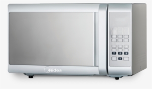 Midea's Digital Microwave's Easy To Use 6 Auto Menu - Midea - 28 Liter Digital Microwave Oven - Silver - #3693566