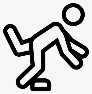 The Image Is Of A Person That Is Falling - Line Art #3694581