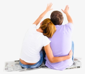 Person Sitting Back View Png - Couple Sitting Back Png #3694631