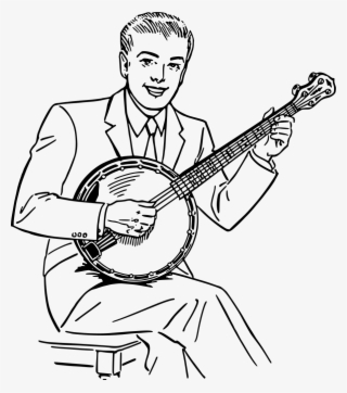 Man Playing Banjo Clipart Png - Do You Want To Learn To Play Banjo #3694911