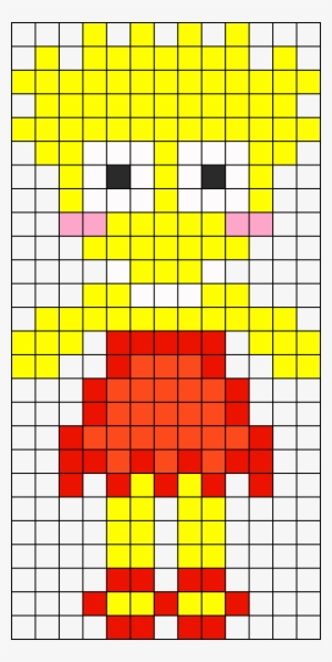 Lisa Simpson Perler Bead Pattern / Bead Sprite - Simpsons Perler Beads Pattern #3695179