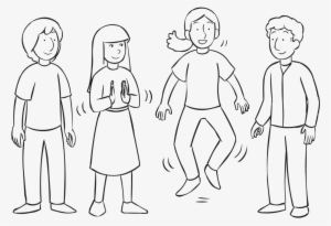 Back Line Of People Playing Jump Clap Spin Run Energiser - Jump Clap #3695262