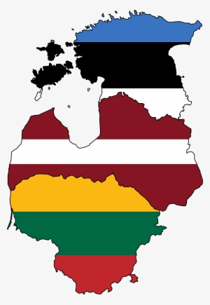 Baltic States Flag Map #3696201