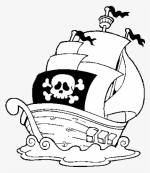 A Pirate Ship Coloring Page - Pirates Coloring Book [book] #370164