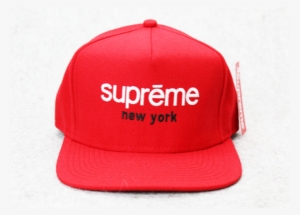 Supreme Ny Box Panel Snapback Hat Red - Hat #370740
