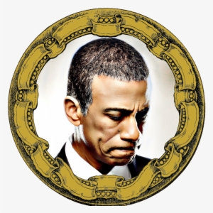 Ron Butler Barack Obama - Vintager Blick-französischer Wasserspeier U. 8 Papierteller #371234