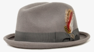 Gain Fedora Grey - Men's Brixton Gain Fedora #372414