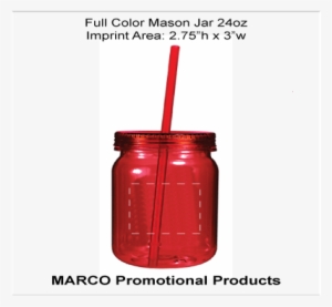 Full Color Mason Jar 24oz - Plastic Bottle #373259