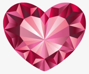 Crystal Heart Png - Heart Shaped Diamond Red #373451