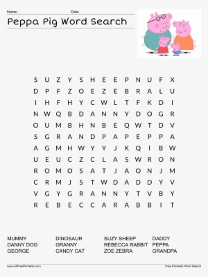 Free Peppa Pig Word Search Templates At - Daddy Pig And Familly Phone Case - Iphone 6 Plus/6s #373516