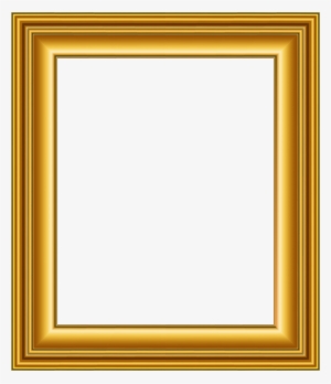 Metal Photo Frames Png - Gold Square Frame Png #373645