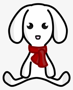 Original Png Clip Art File Rabbit With Scarf Svg Images #373927
