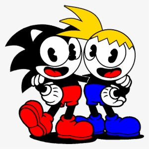 Sonic & Toon Trev No Socks Cuphead Edition - Mii Qr Codes Cuphead #374286