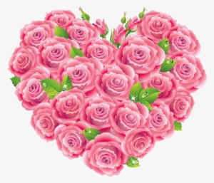 Pink Roses Heart Clipart M=1373234400 - Heart And Roses Clipart #374590