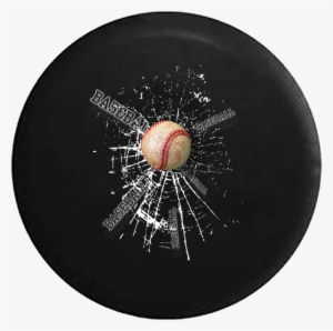 Baseball Broken Glass Shattered Jeep Camper Spare Tire - Jeep #374809