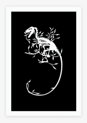 Floral Dinosaur Poster - T-shirt #374891