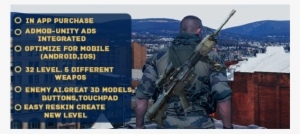 Sniper 3d Kill Shot Game , Unity 3d Game Full Source - Soldier #374910