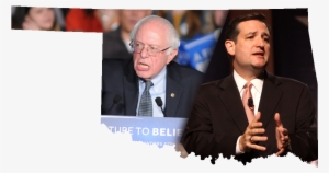 Bernie Sanders And Ted Cruz - Black And White #375484