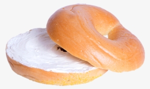 Plain Bagel Cream Cheese 0 - Bagel With Cream Cheese Png #376995