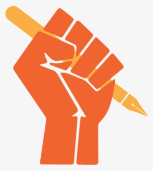Illustration Of A Hand Holding Pen, In A Powerful Fist - Black Power Symbol #377120