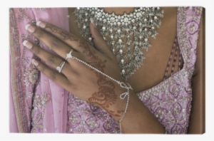 Bride's Hand With Henna Tattoo And Jewellery, Indian - Holding Hands #377123
