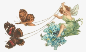 Gold Fairy Dust Transparent Png Stickpng - Butterflys Und Feenhafter Valentine - Vintages Postkarte #378646