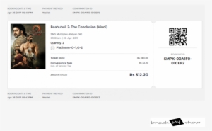 [sold Out] - Bahubali 2 Movie Ticket #379130