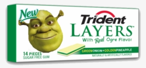Shrek- The God Of Memes - Trident Layers Green Apple & Golden Pineapple Gum #379401