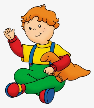 Caillou's Friend Leo Holding Toy Dinosaur Png - Leo Caillou #379686