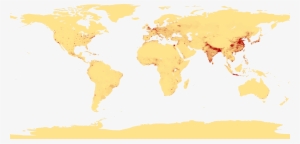 Population Density - World Map Blank No Borders #3701155