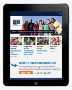 Insurance Web Design Tablet Accessible - Travelers Insurance Intranet #3705763