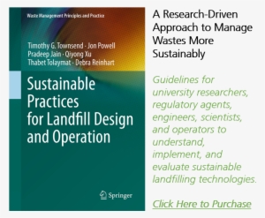 Purchase At Springer Publishing - Sustainable Practices For Landfill Design And Operation #3707146