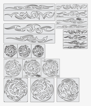 Steve Vandemon\'s Tribal Master Stencil Set - Airbrush Tribal #3707483