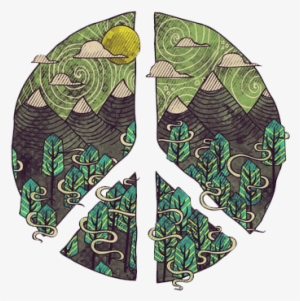 Transparent Peace Sign Tumblr Where's The Cake - Peaceful Landscape Canvas Print - Small By Hector Mansilla #3708106