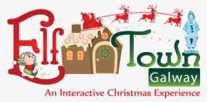 Elf Town Logo Elf Town Retina Logo - Lfeey Photography Background Vinyl 8x12ft Christmas #3708276