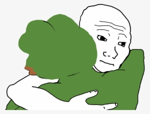Meme Stick Together Like Glue, Like Wojak And Pepe - Pepe Back Of Head #3710541