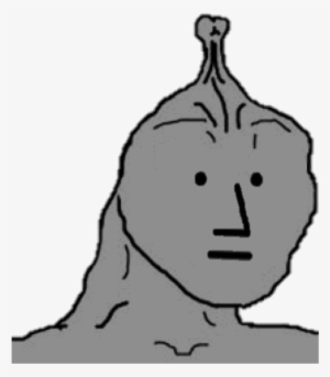 Face White Black Black And White Facial Expression - Npc Meme Transparent #3710588