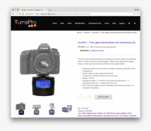 Https - //www - Turnspro - Com/product/turnspro Time - Turnspro Time Lapse Camera Mount, Motorized Heads #3710686