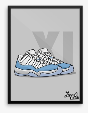 Jordan 11 Low "unc" Sneakprints Poster #3710883