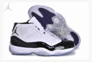 More Views - Big Size Air Jordan 11 Retro White Dark Concord Black #3711025