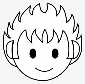 Boy Face Happy Bw Clip Art At Clipart Library - Boy Face #3711490